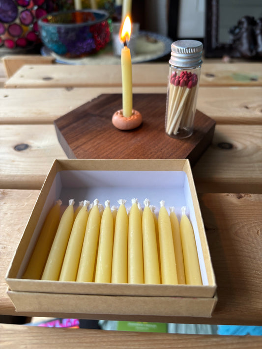 100% Pure Beeswax Candles- 20 Minute Meditation-20 Candle Set