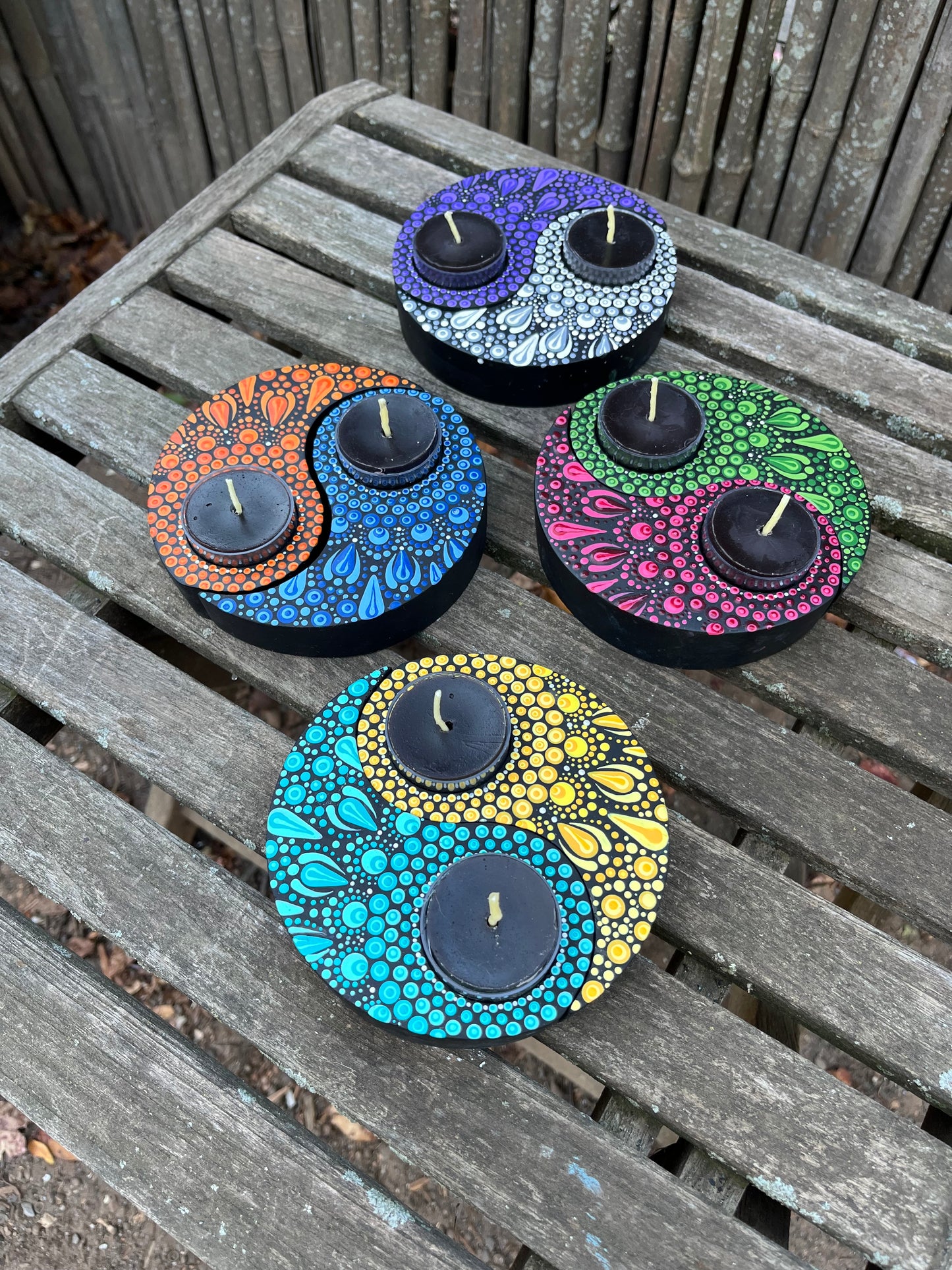 Concrete Yin Yang Tealight Tea Light Holder