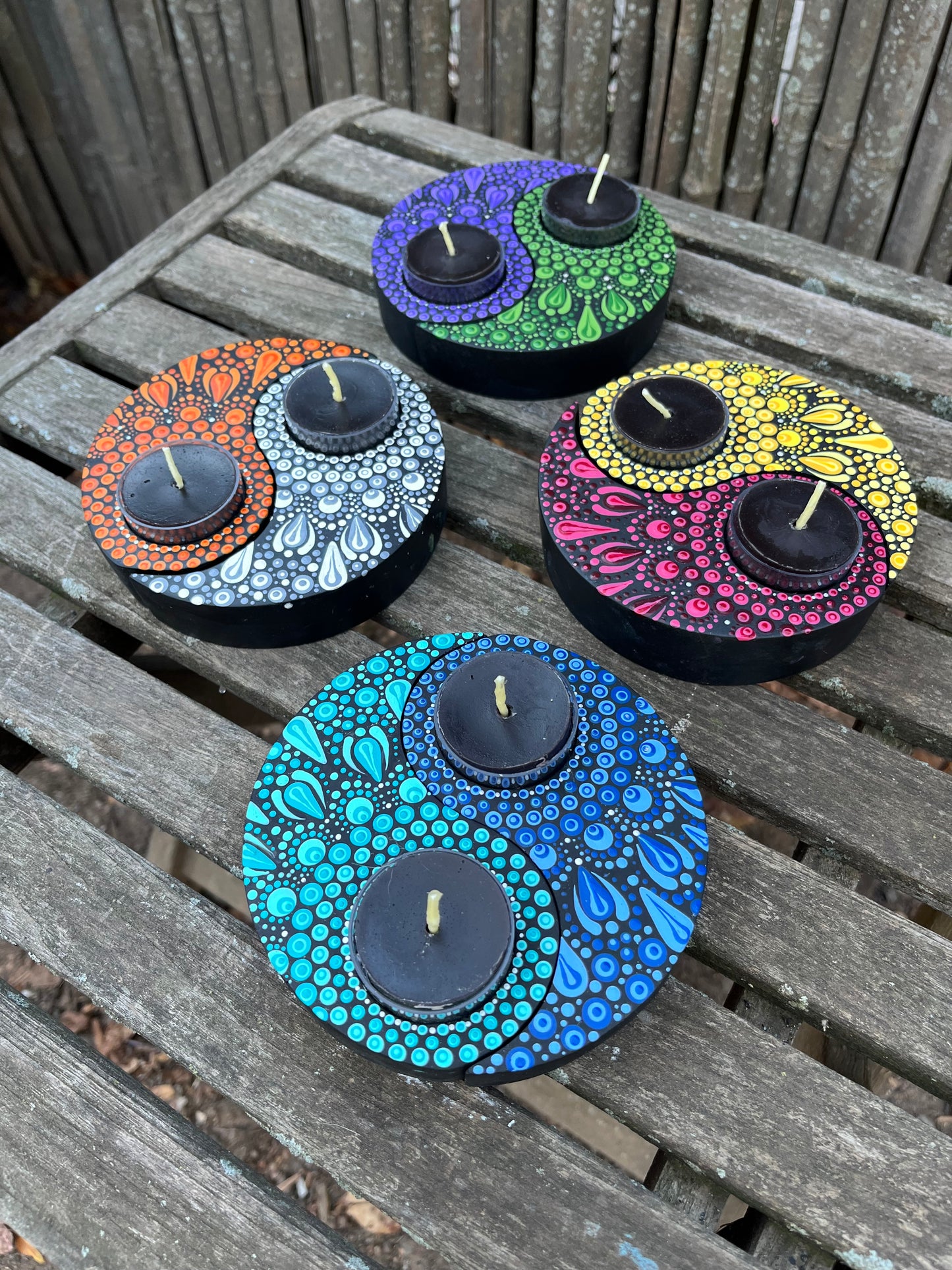 Concrete Yin Yang Tealight Tea Light Holder