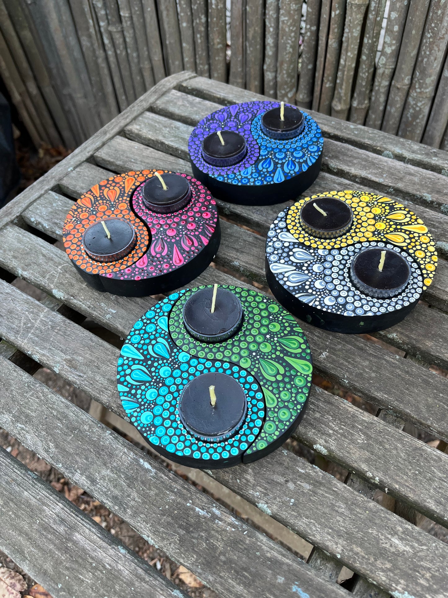 Concrete Yin Yang Tealight Tea Light Holder