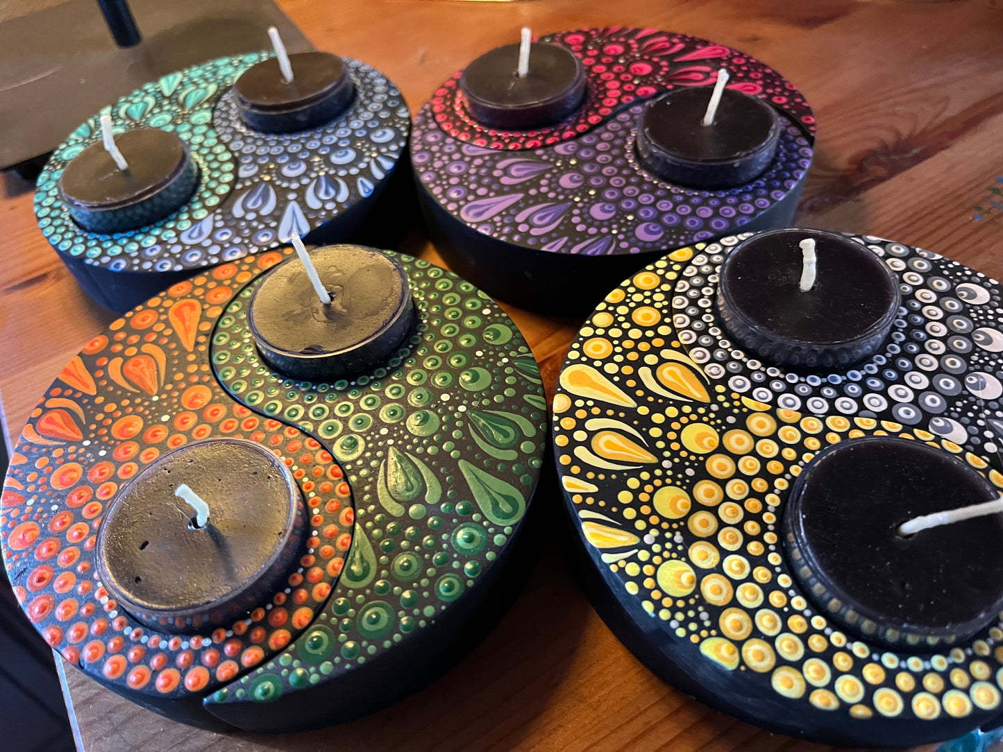 Concrete Yin Yang Tealight Tea Light Holder