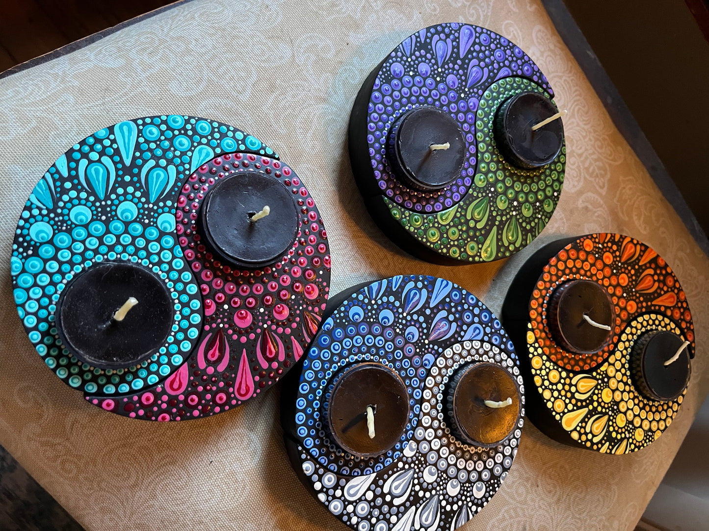 Concrete Yin Yang Tealight Tea Light Holder