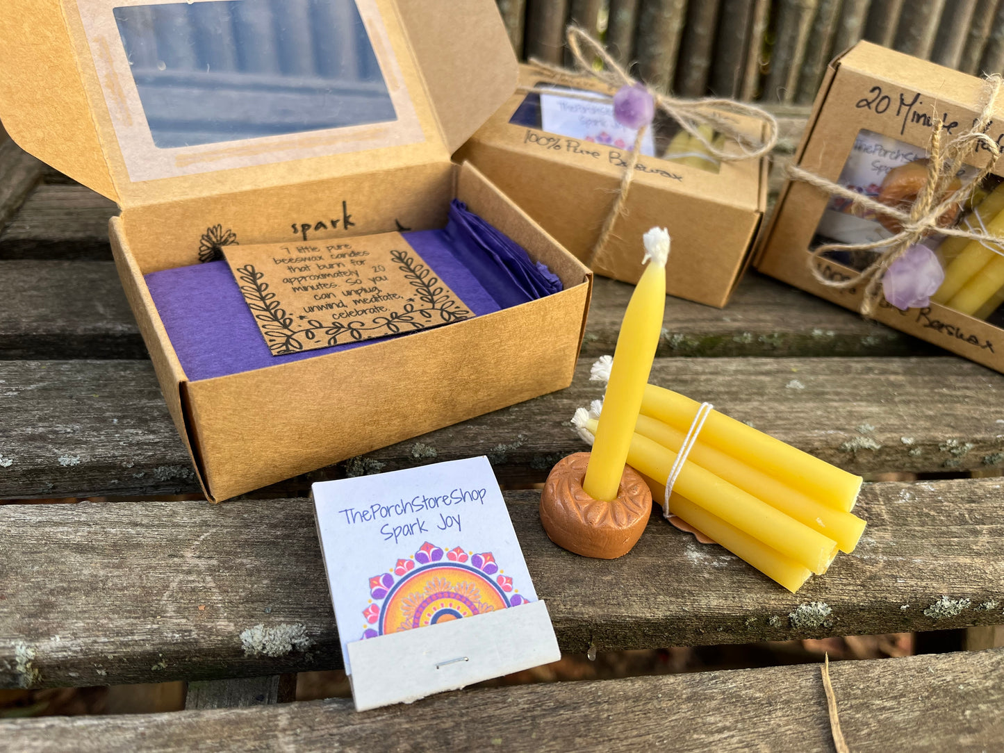 100% Pure Beeswax 20 Minute Meditation Candles-7-day Starter Set