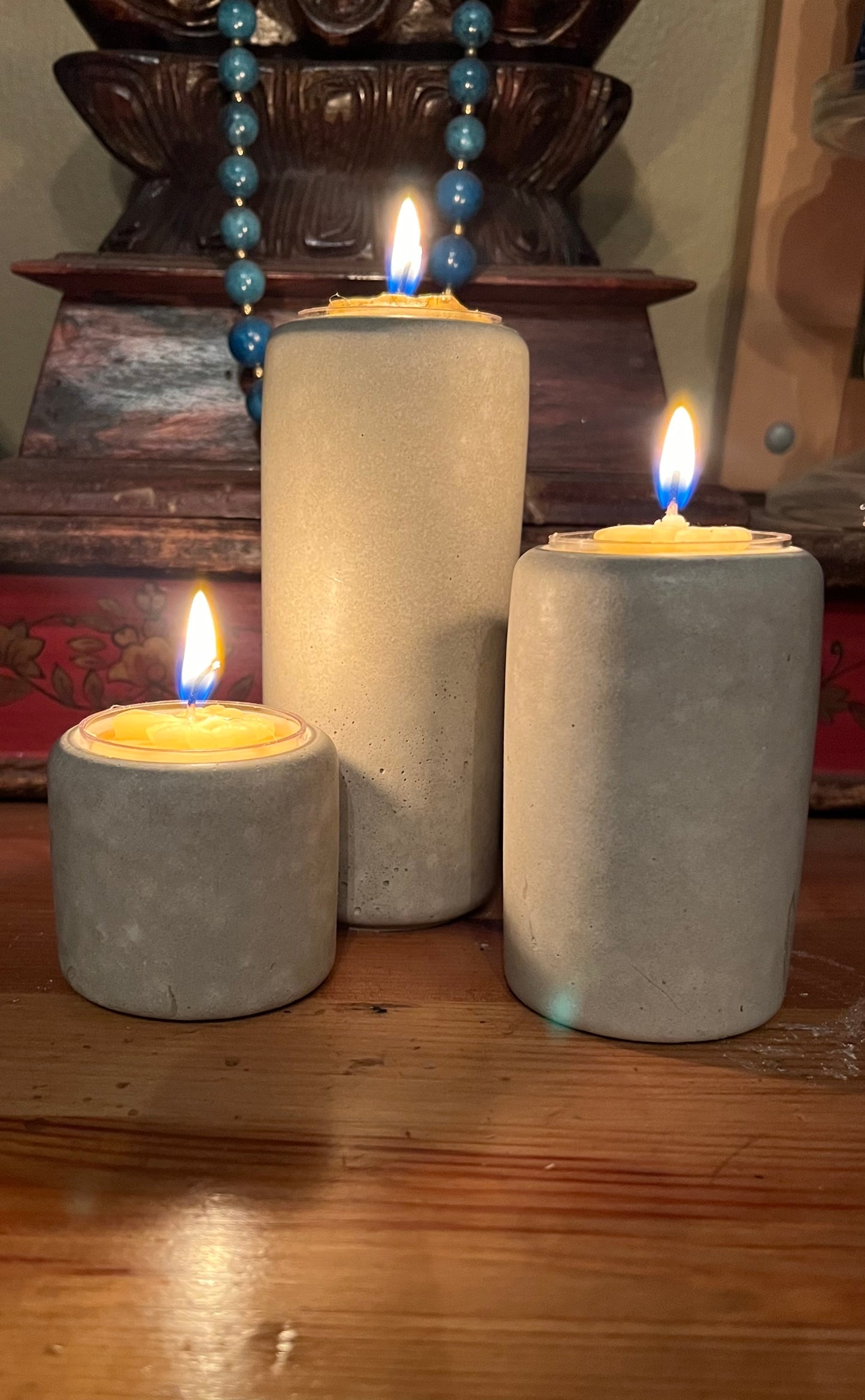 Set of 3 Tea Light Pillar Candle Holders