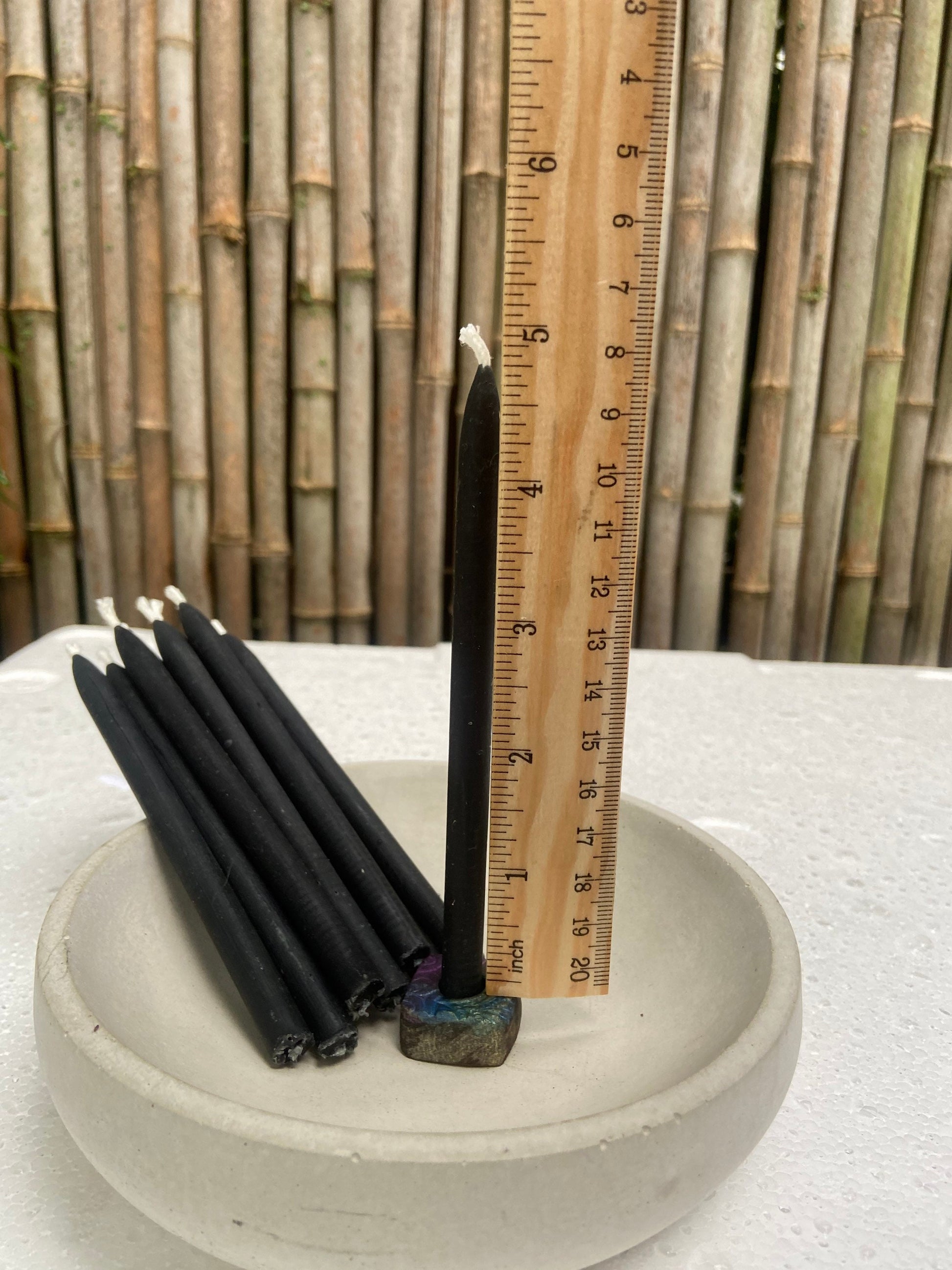 100% Pure Black Beeswax Tiny Taper Candles 5 inch - Birthday-Celebration-Meditation-Prayer-Tiny Tapers-Small Tapers-Mini Tapers-Set of 10