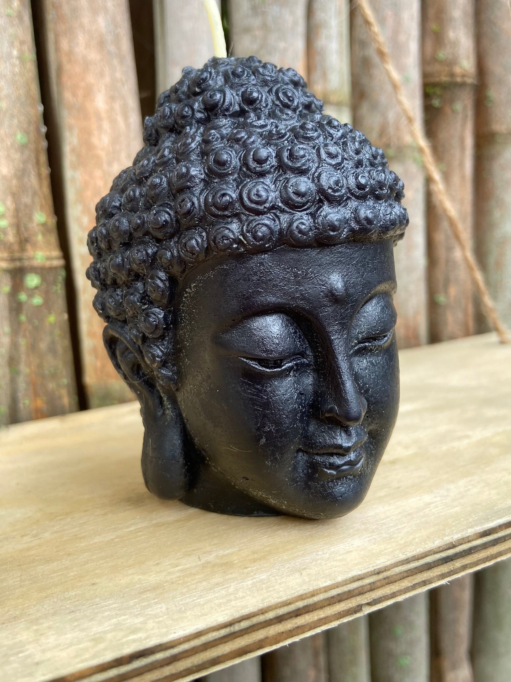 100% Pure Black Beeswax Candle-PURE Beeswax Buddha Candle