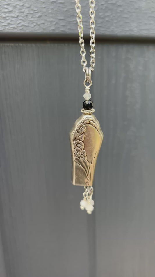 Up-Cycled Vintage Silverware Fairy/Angel Bell Pendant
