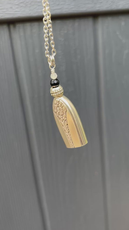 Up-Cycled Vintage Silverware Fairy/Angel Bell Pendant