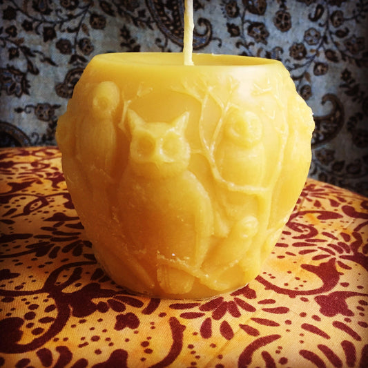 100% Pure Beeswax Canlde-PURE Beeswax OWL Candle-Beeswax Candle