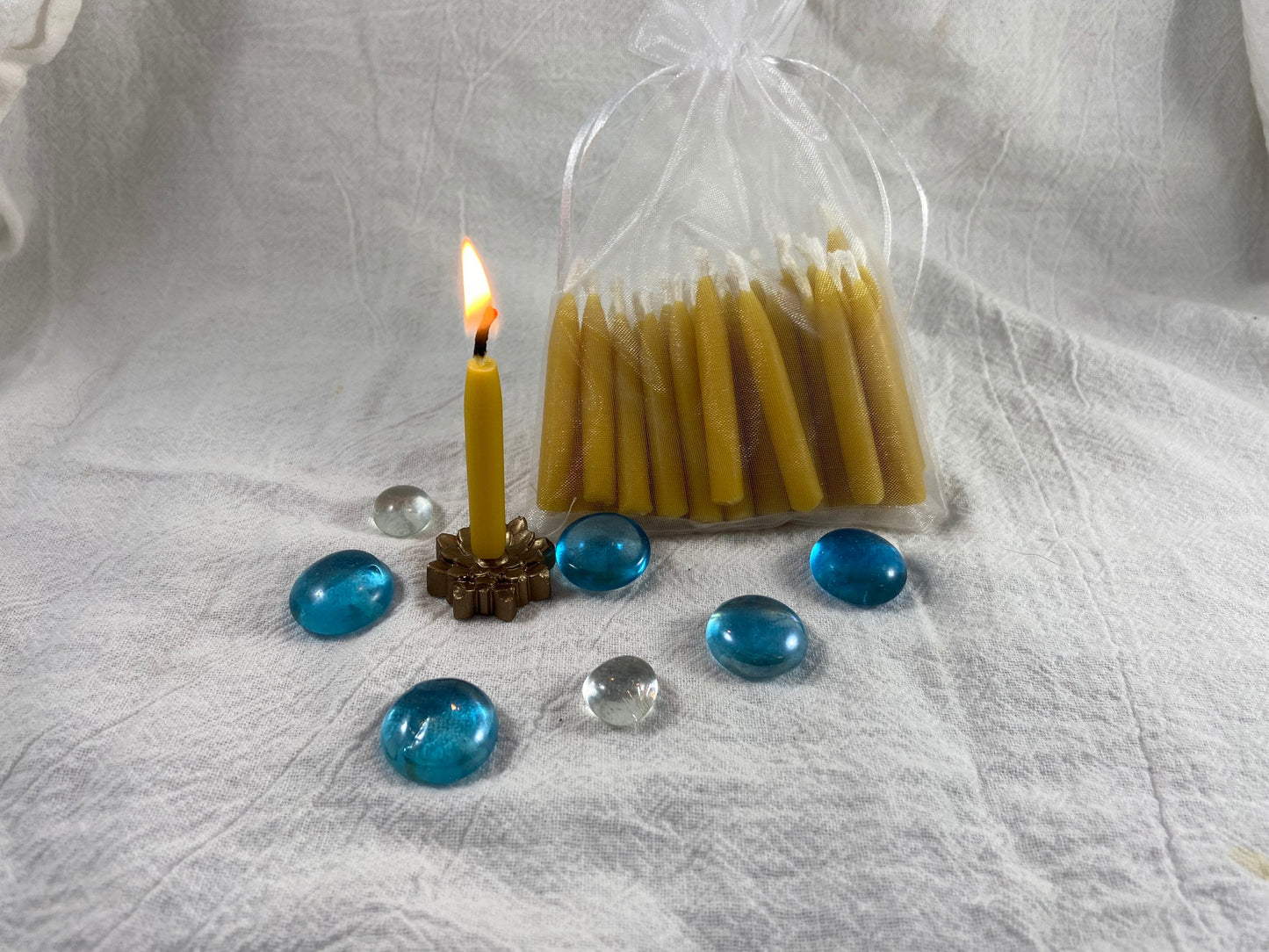 100% Pure Beeswax Candles-Meditation 20 Minute Pure Beeswax REFILL 25 Candles-Ritual-Charm-Intention-Yoga-Prayer-Timeout