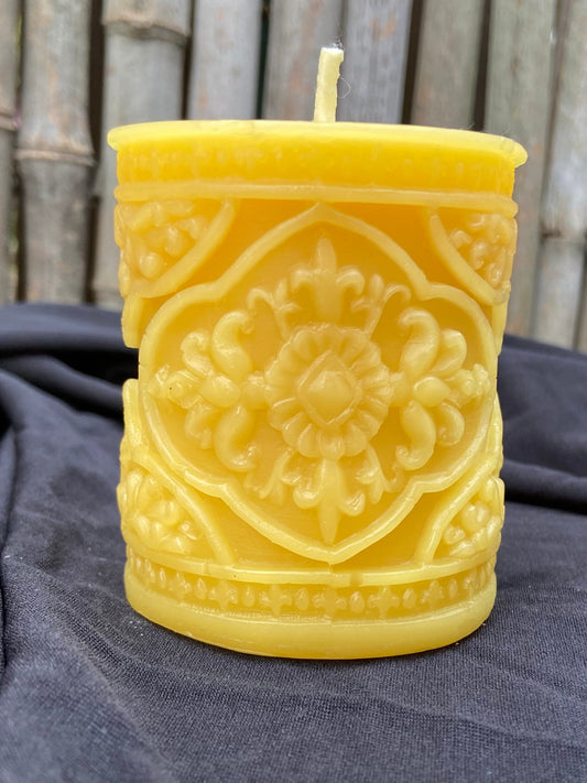 100% PURE Beeswax Pillar-Candle-Pretty Pillar-Beeswax Candle