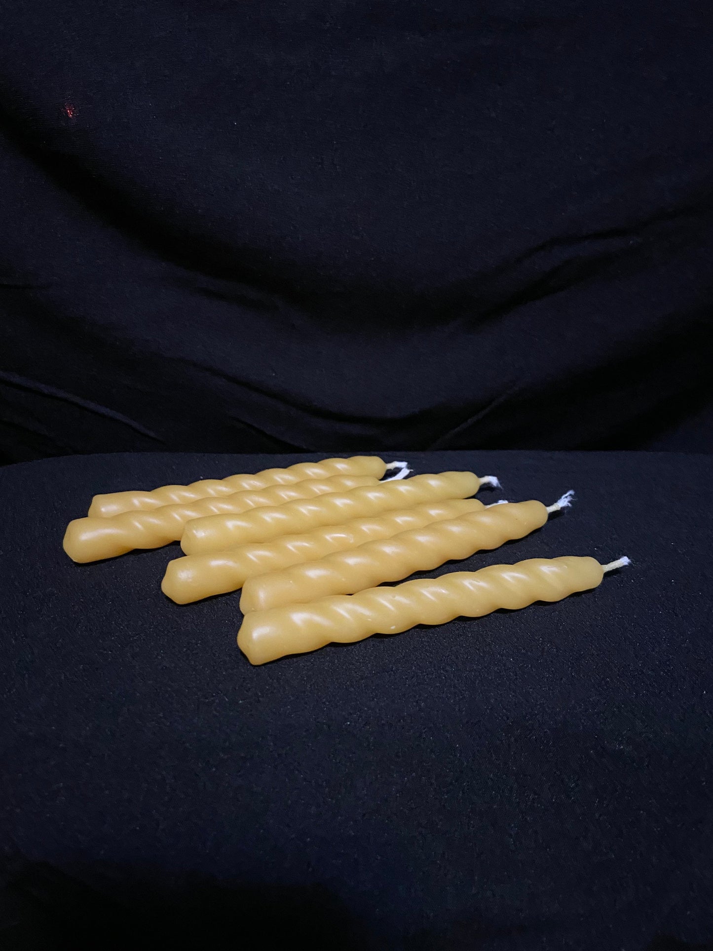 100% Pure Beeswax-Birthday-Celebration-SpiralTapers-Small Tapers-Chime Candles-Prayer-Spell-Meditation-Set of 6