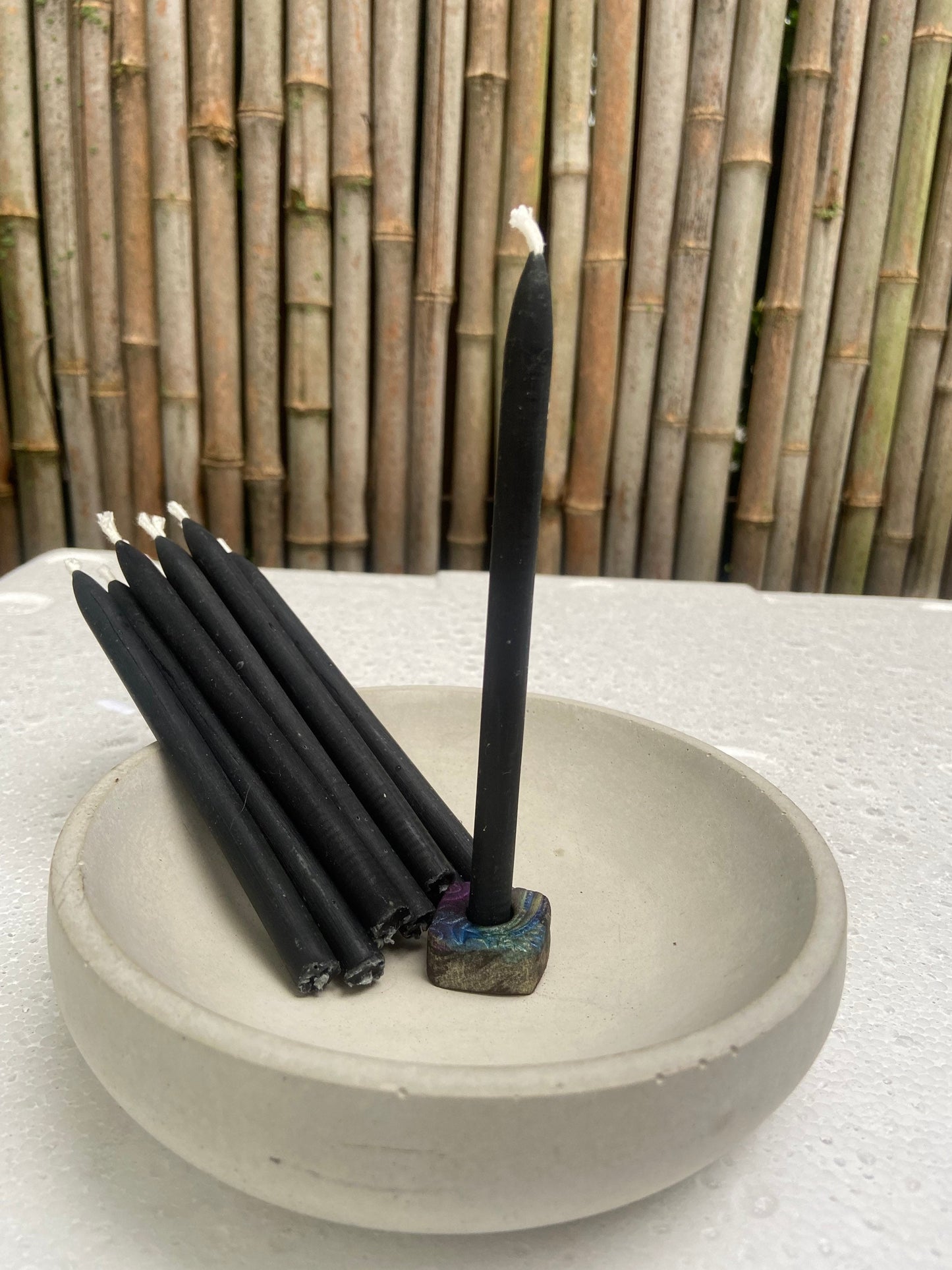 100% Pure Black Beeswax Tiny Taper Candles 5 inch - Birthday-Celebration-Meditation-Prayer-Tiny Tapers-Small Tapers-Mini Tapers-Set of 10