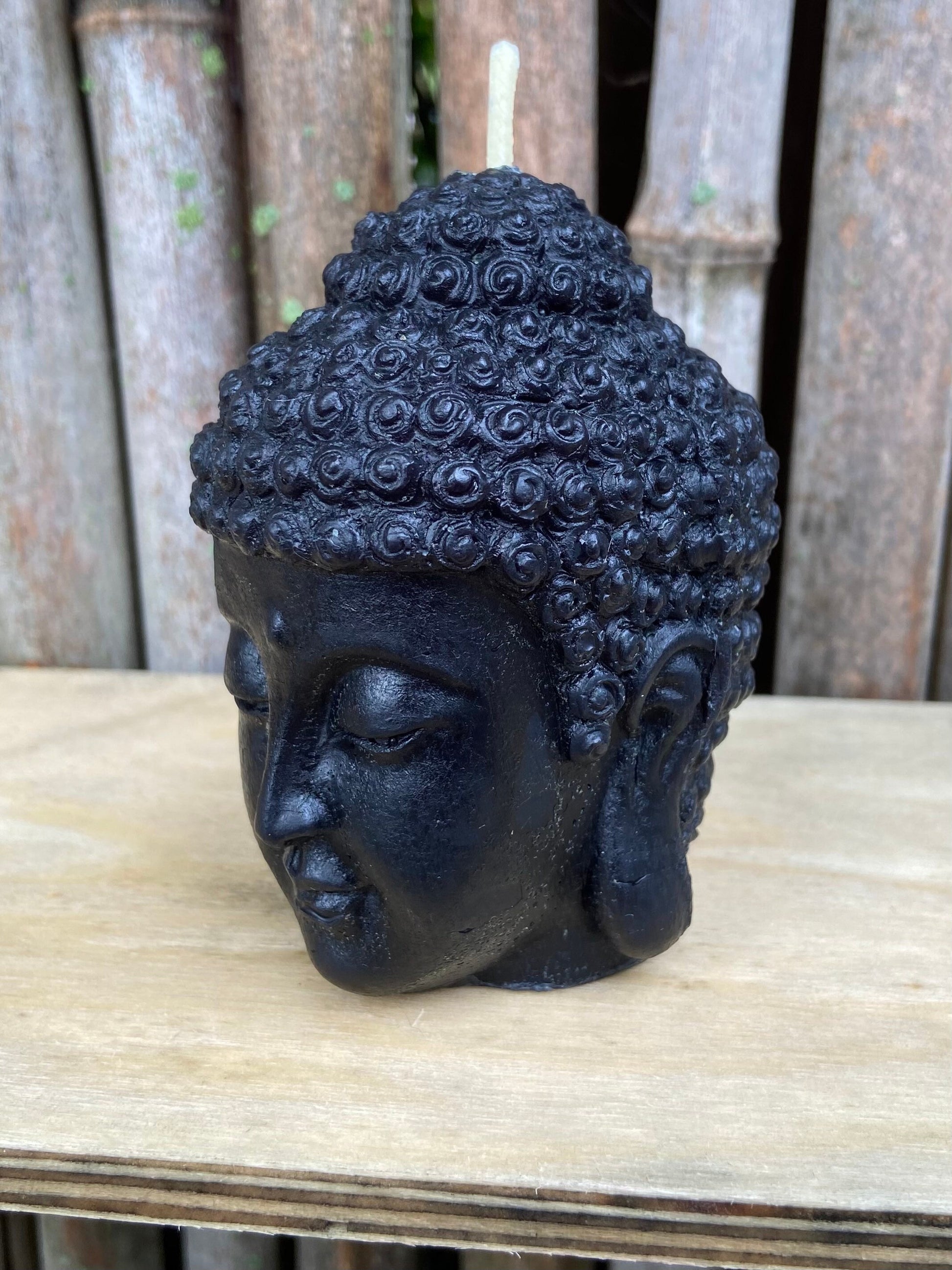 100% Pure Black Beeswax Candle-PURE Beeswax Buddha Candle