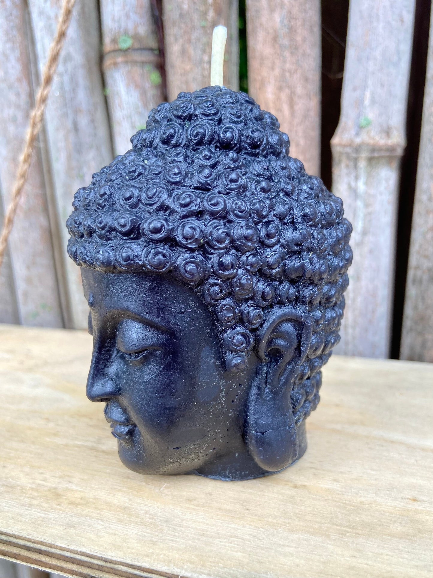 100% Pure Black Beeswax Candle-PURE Beeswax Buddha Candle