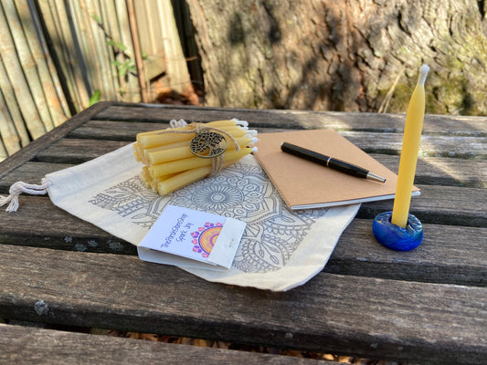 100% Pure Beeswax Candles- 30 Minute Candles-20 Candles-Meditation-Candle Set-Journal-Mindful-Ritual-Alter-Prayer-Intention-Spell