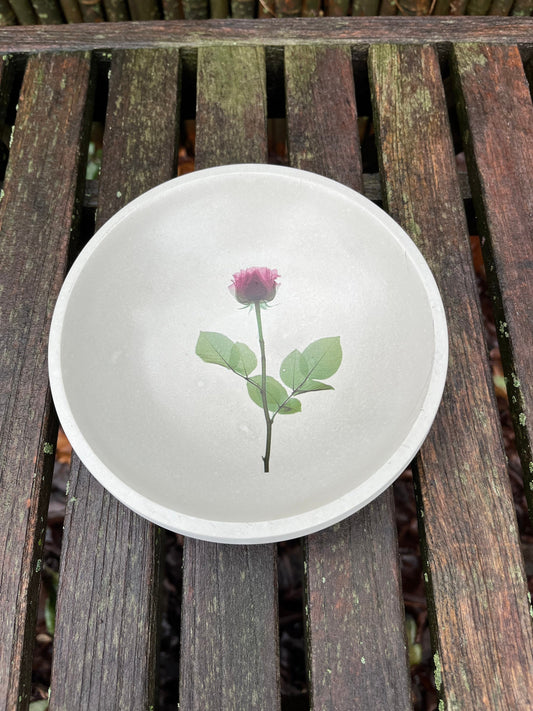 Cement Bowl-Concrete Bowl- Flower Bowl-Bowl-Candle Holder-Trinket Dish-Smudge-Flower